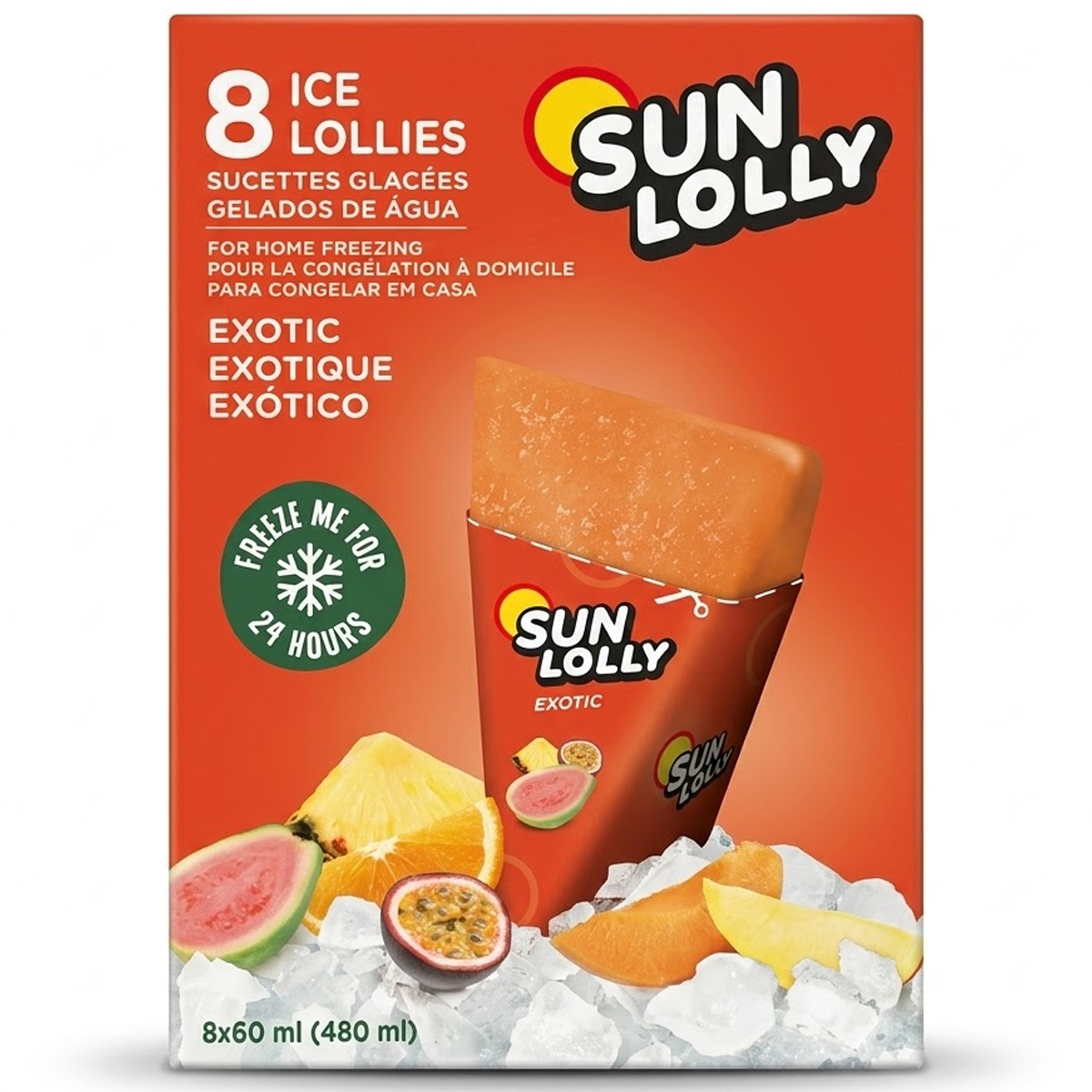 Sun Lolly Exotic Ice Lollies 8x60ml