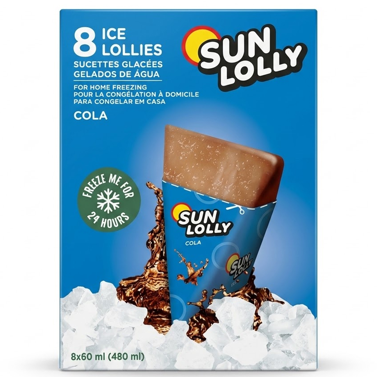 Sun Lolly Ice Lollies Cola 8x60ml