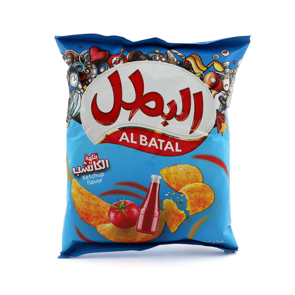 البطل رقائق البطاطس بالكاتشب 23 جرام
