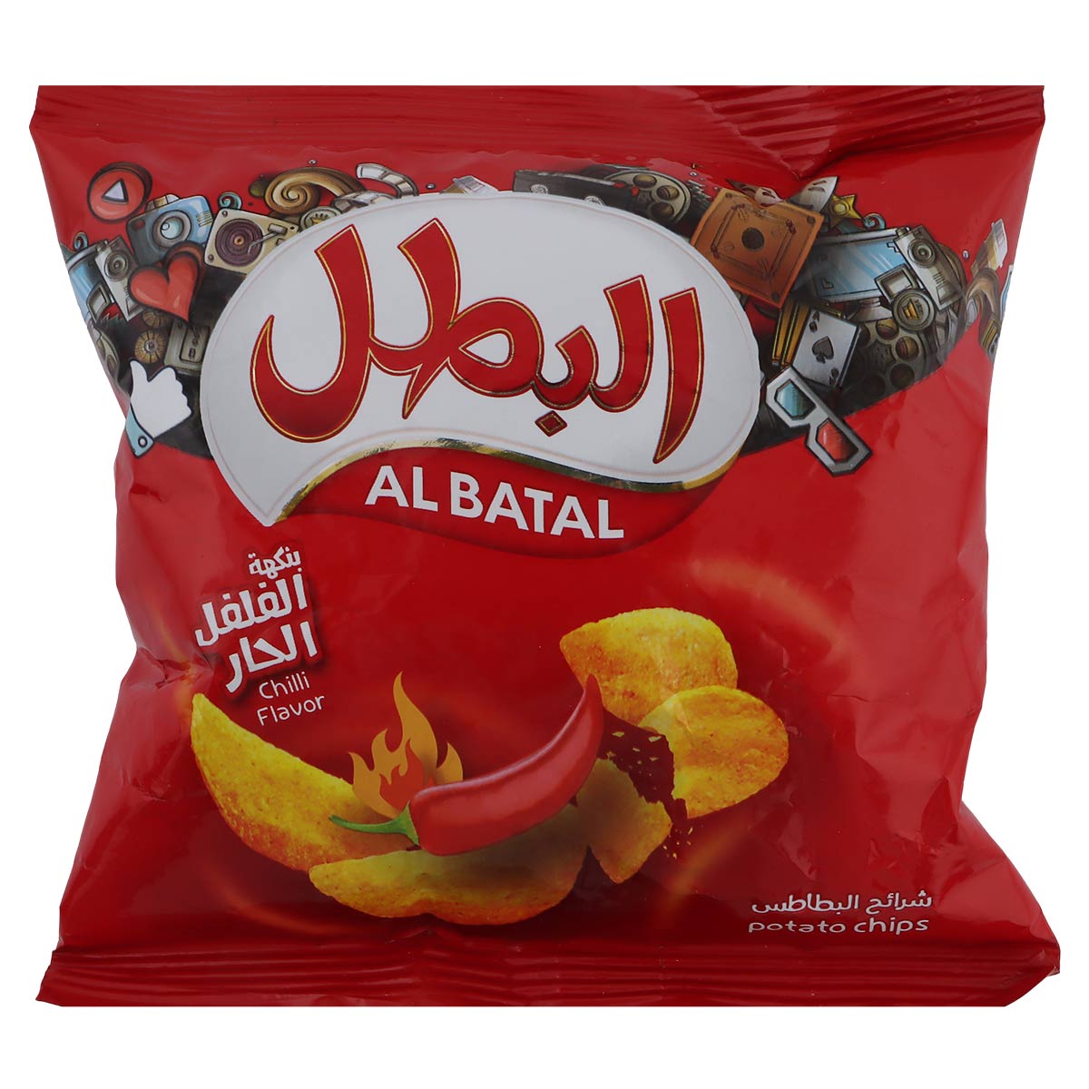 رقائق البطاطس بنكهة الفلفل الحار من البطل 12 جرام