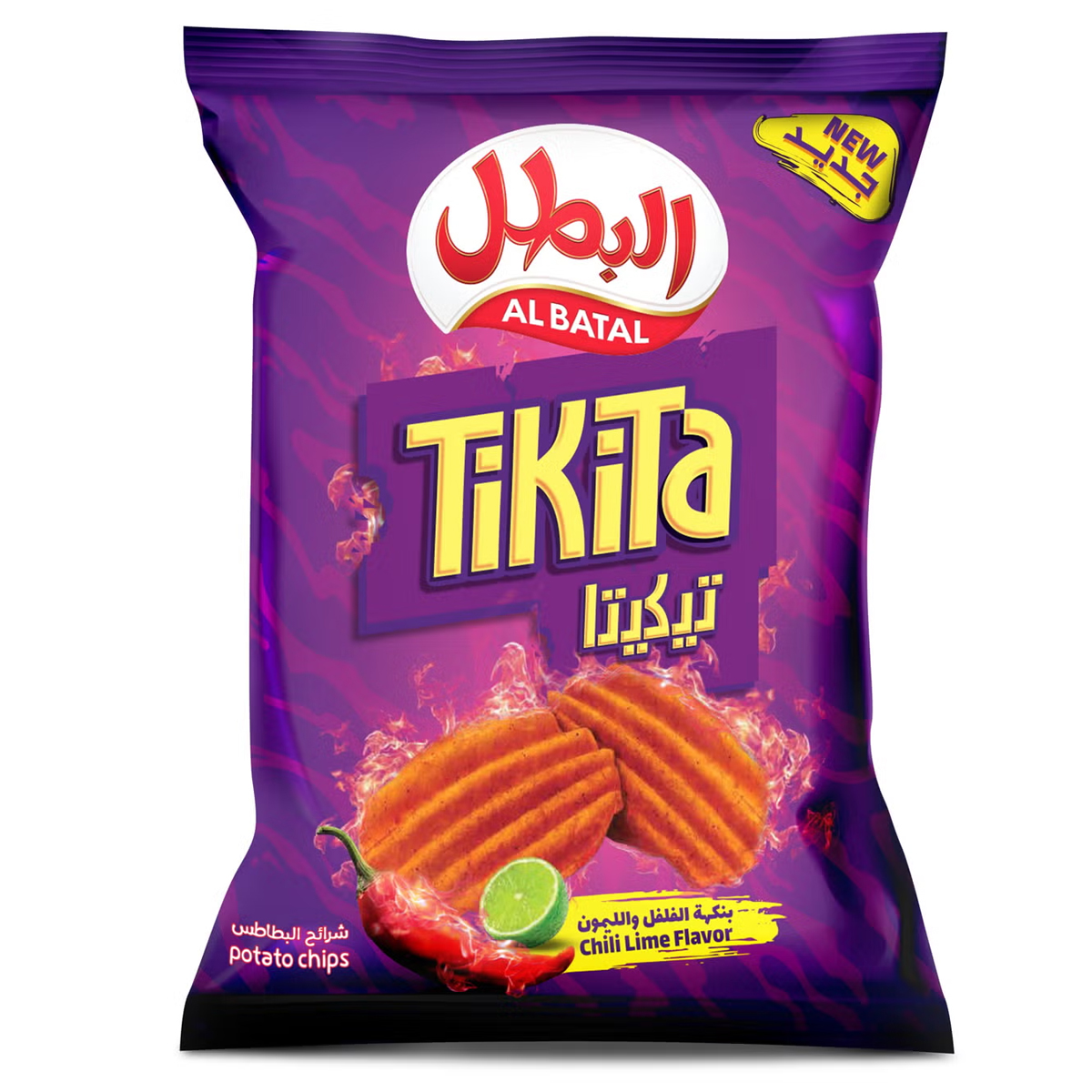 Al Batal Tikita Potato Chips Chili Lime Flavor 155g