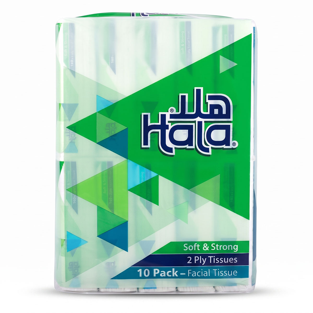 Hala Soft & Strong 2 Ply Facial Tissues 10 Pack
