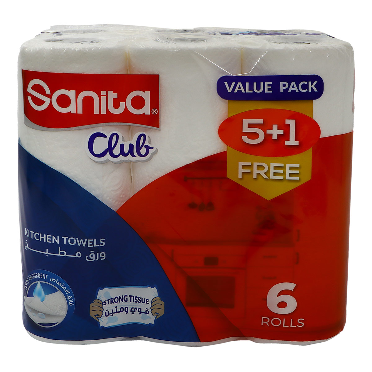 Sanita Club Kitchen Towel 6 Rolls Pack