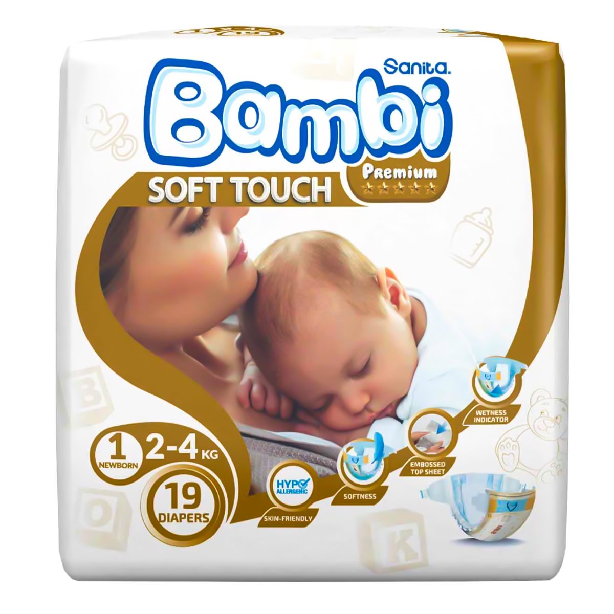 Sanita Bambi New Born 19 Diapers 1 Pack