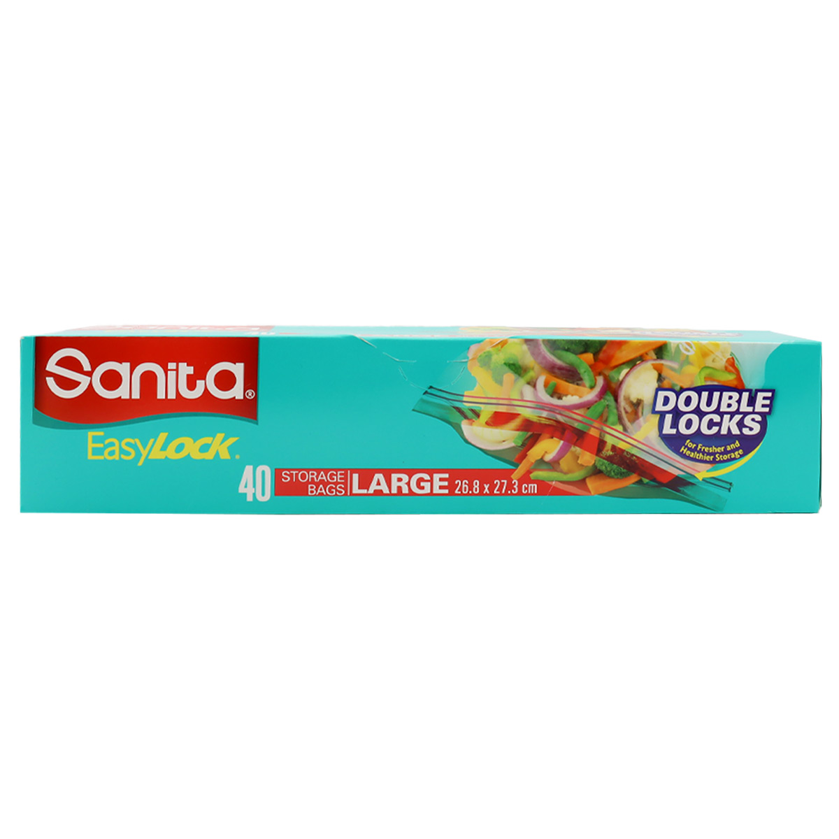 Sanita Easy Lock Storage Bags Large 40 Pieces 1 Pack