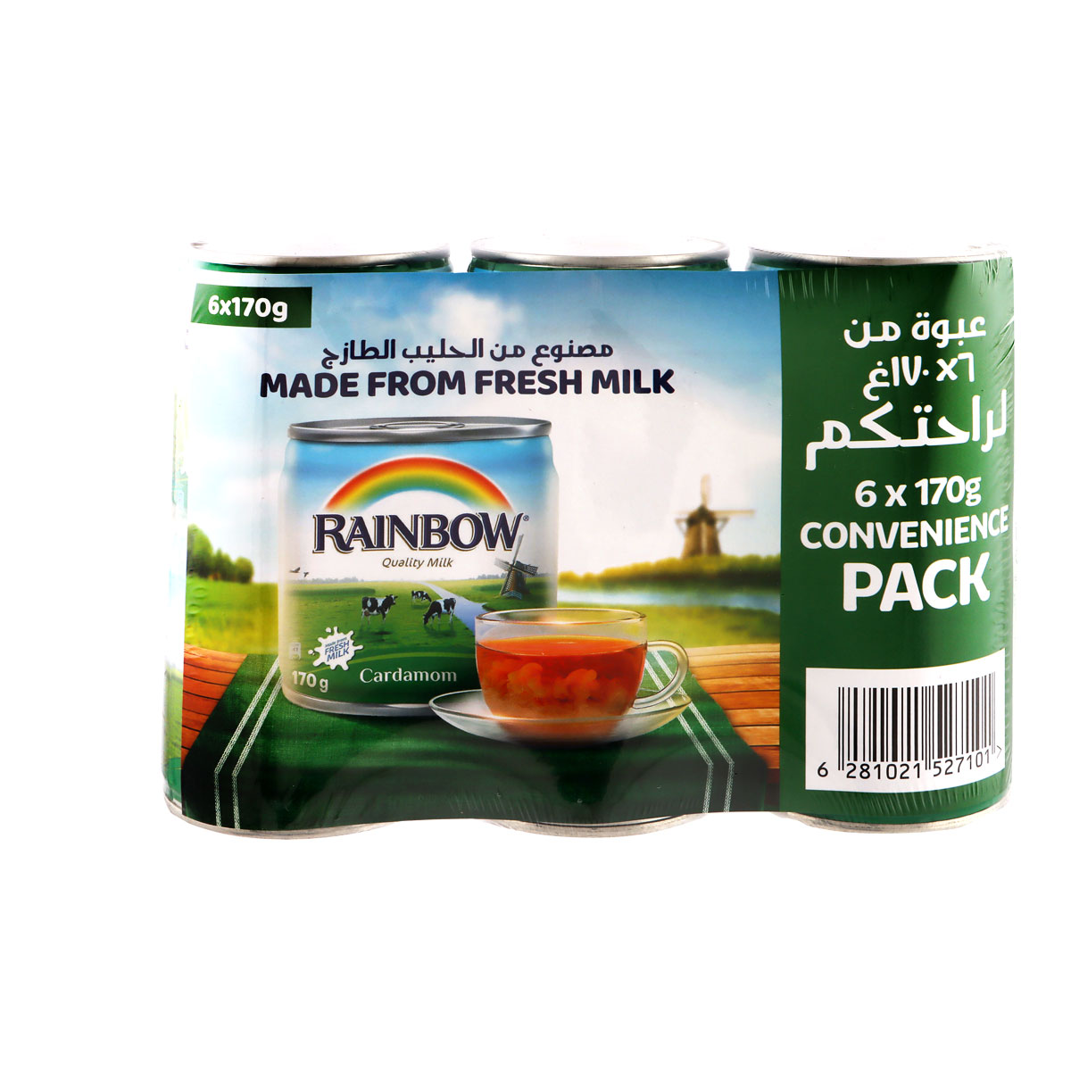 Rainbow Evaporated Milk Cardamom 6X170g