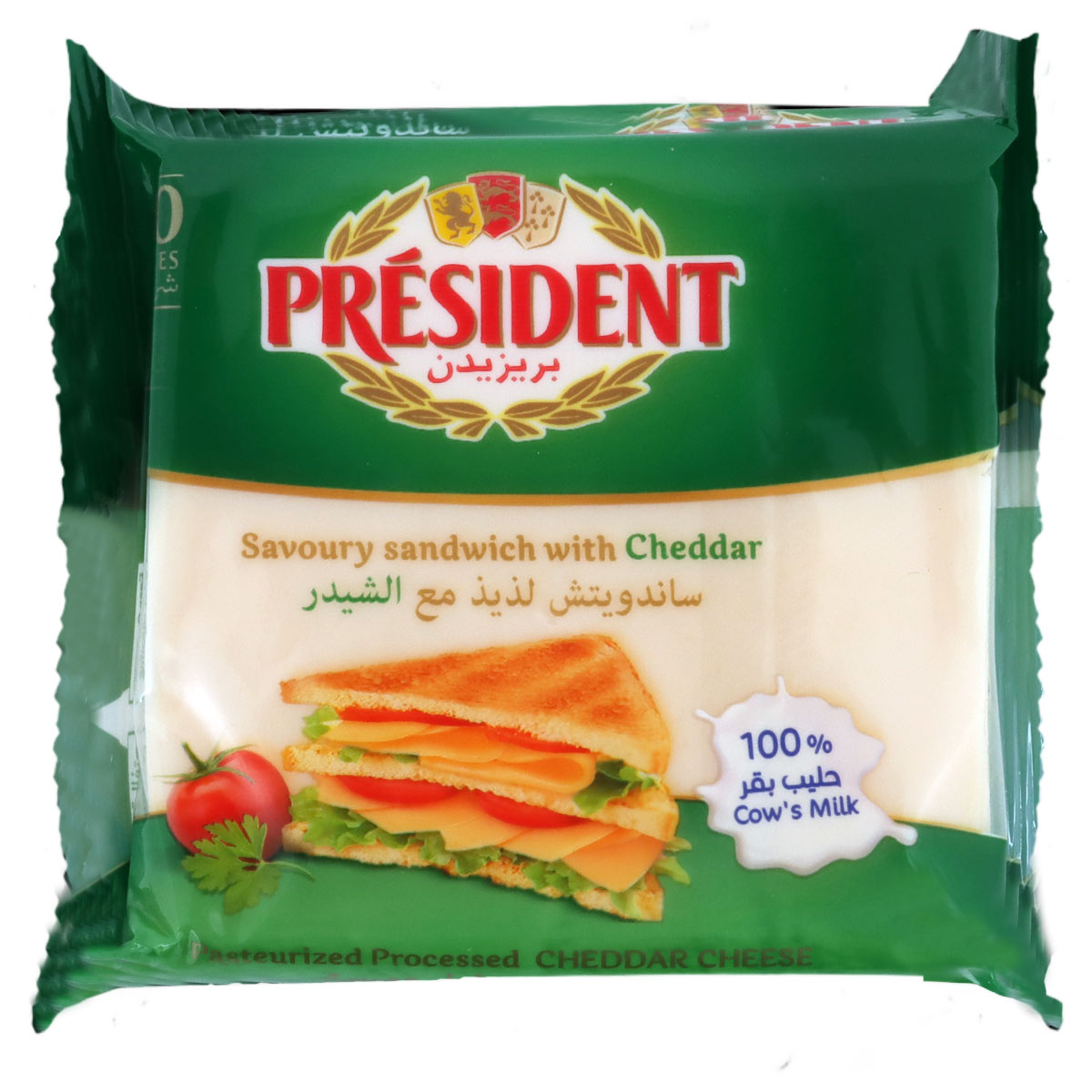 President Savoury Sandwich Cheddar Sliced Cheese 200g