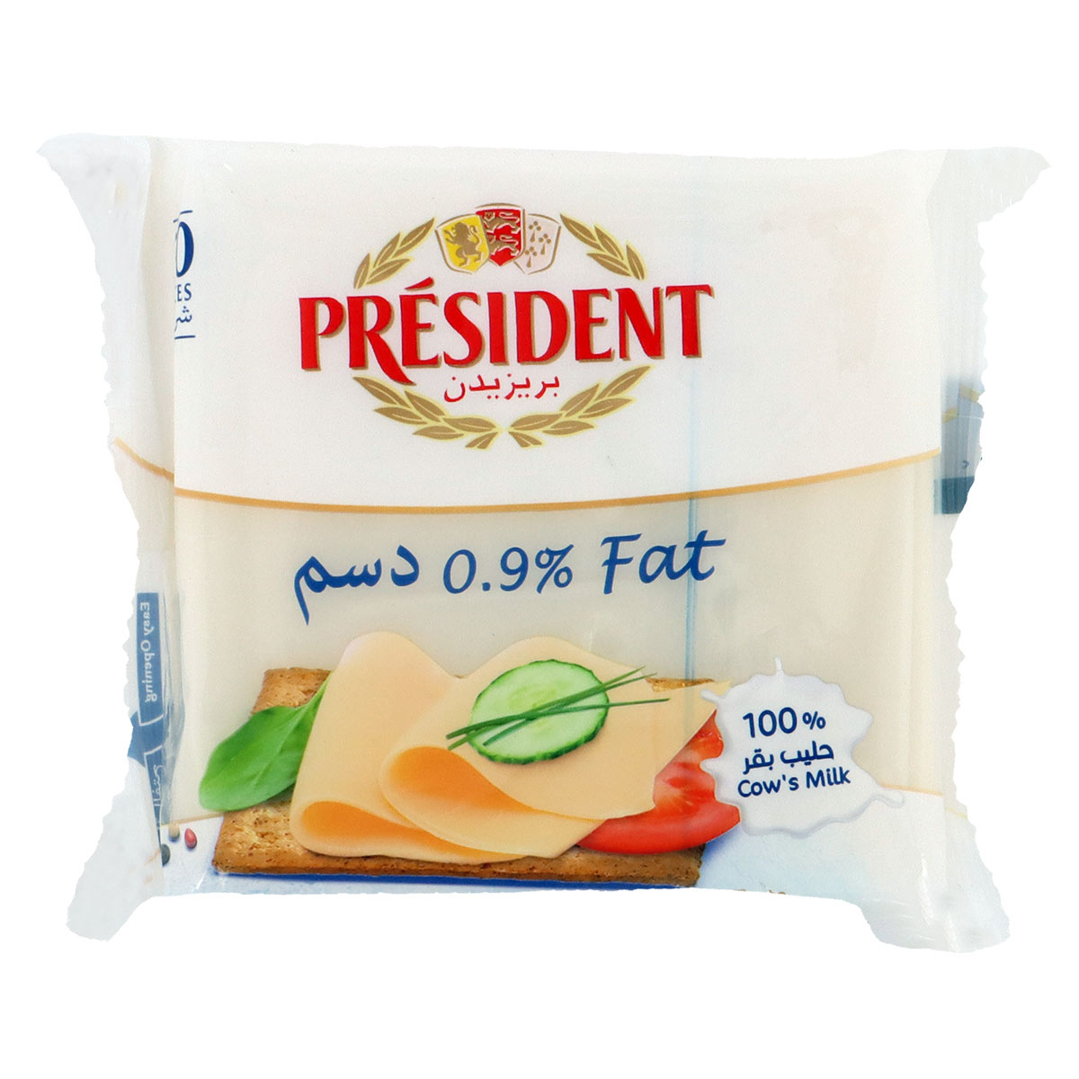 President Pasteurized Processed Cheese with Cheddar Taste 200g