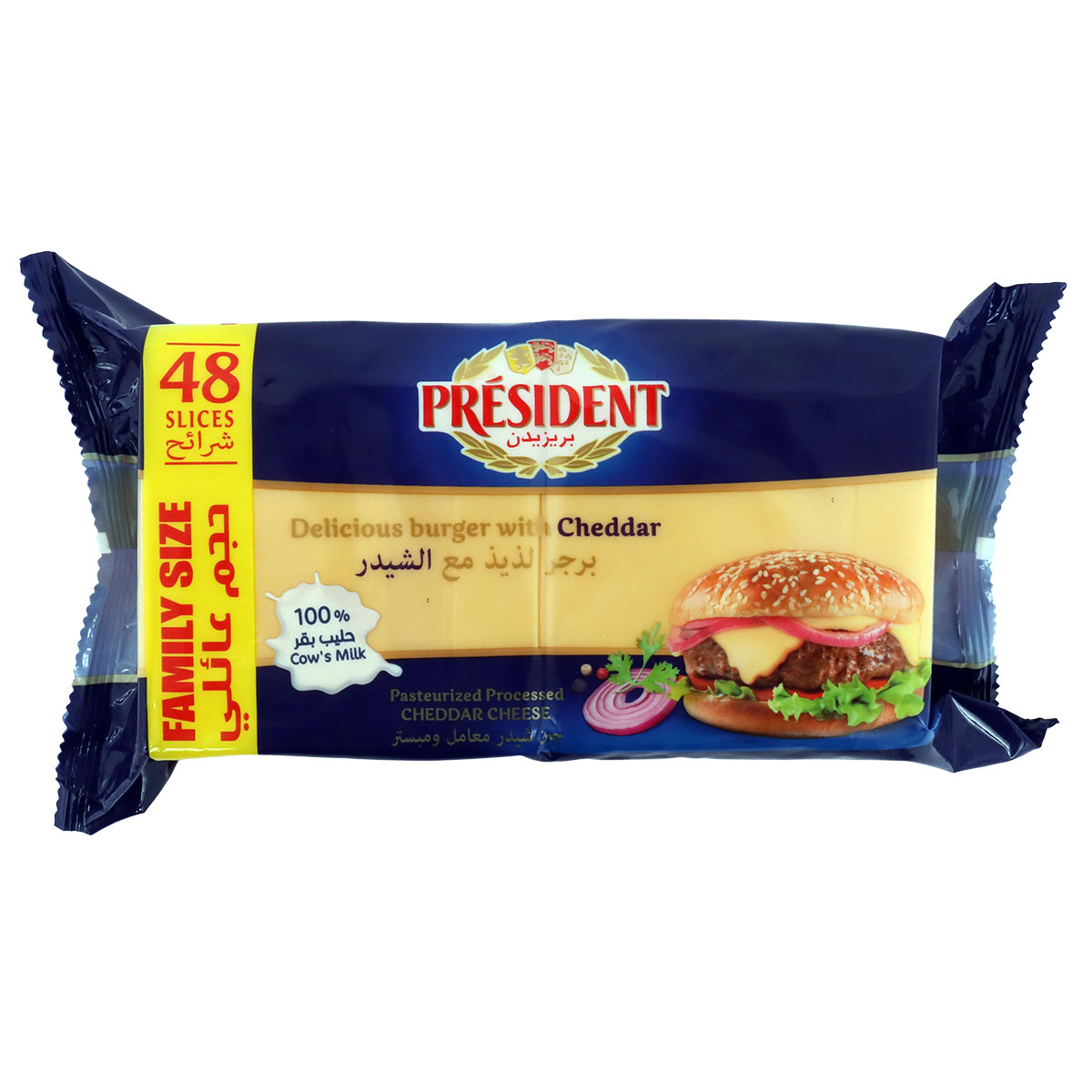 President Pasteurized Processed Cheddar Cheese 800g