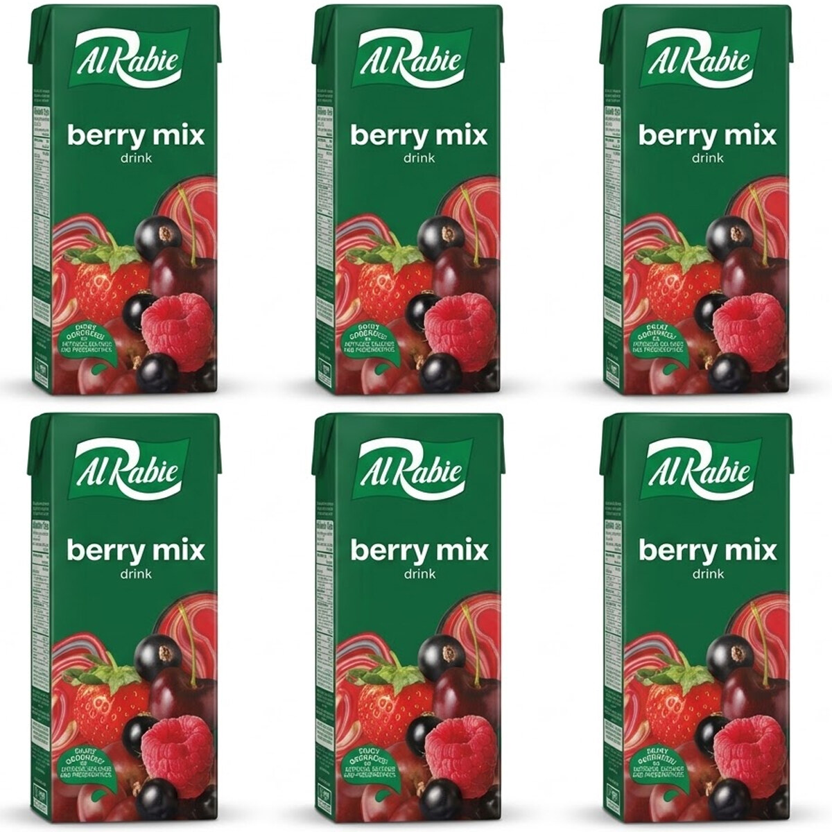 Al Rabie Berry Mix Juice 6x185ml