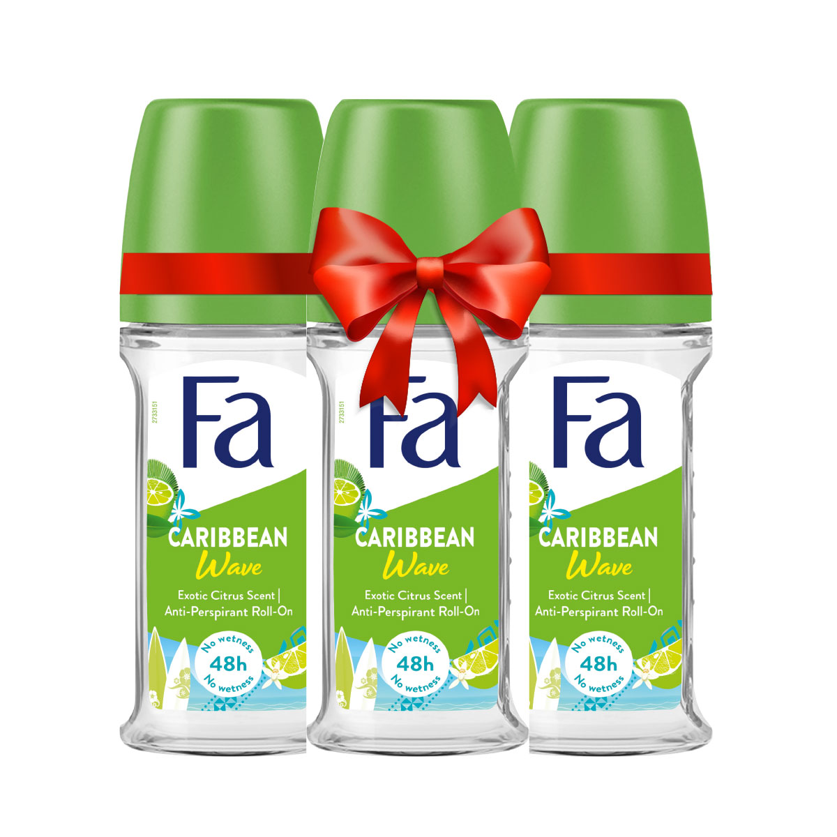 Fa Caribbean Wave Anti-Perspirant Roll-On 3x50ml