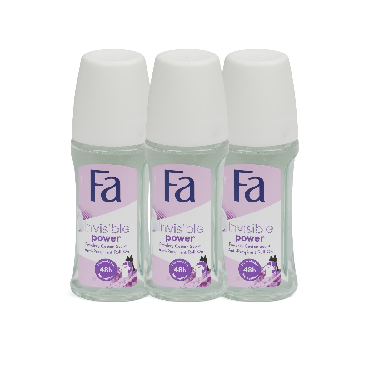 مزيل العرق FA Invisible Power Roll On 3x50ml