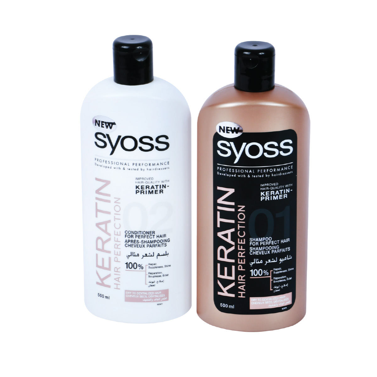 Syoss Keratin Hair Perfection Shampoo Conditioner 500ml Pack