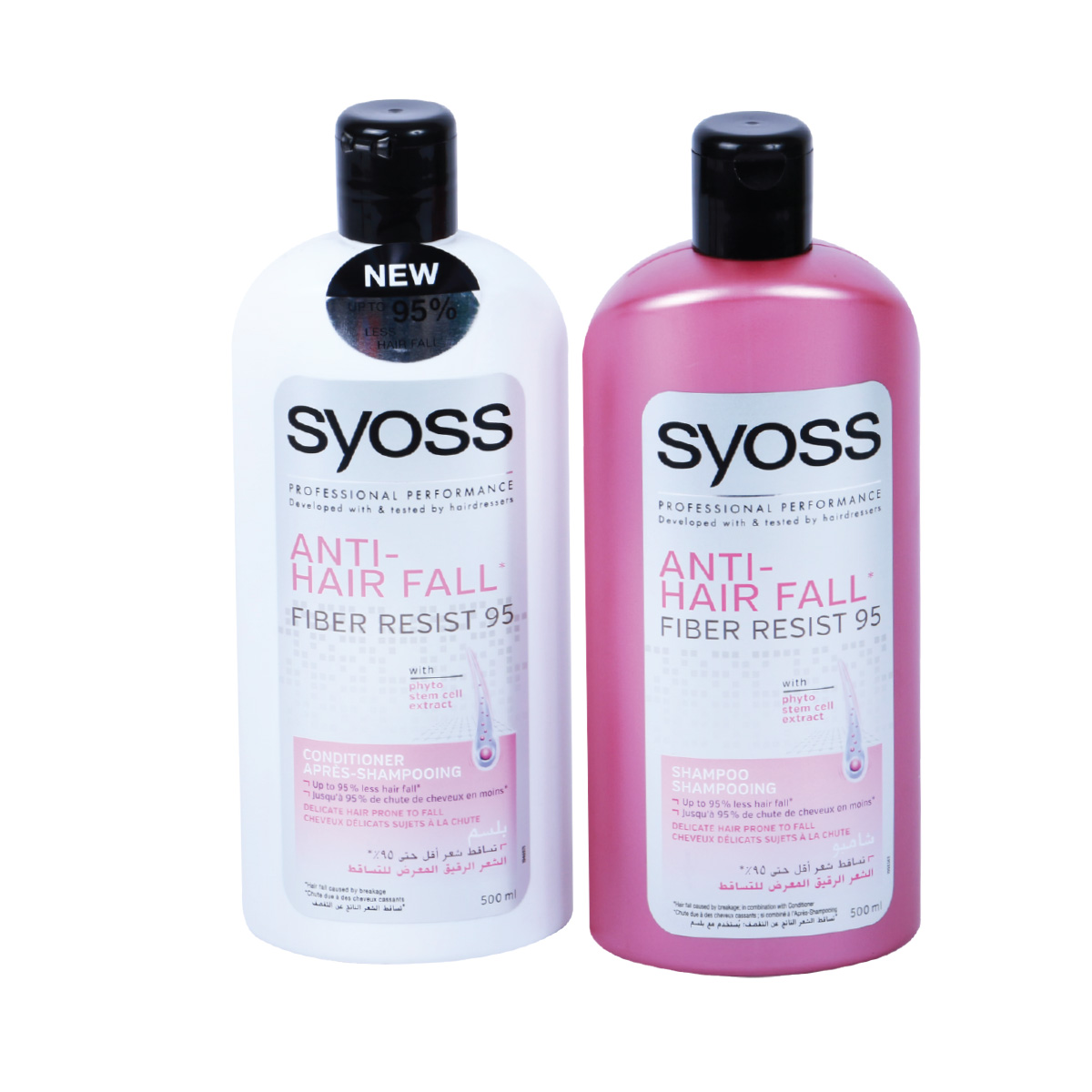 Syoss Anti-Hair Fall Fiber Resist 95 Shampoo Conditioner 500ml Pack
