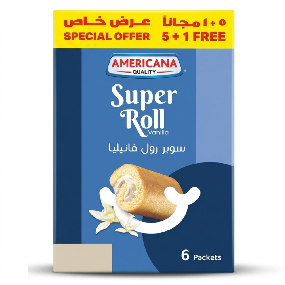 Americana Super Roll Vanilla 6 Piecesets