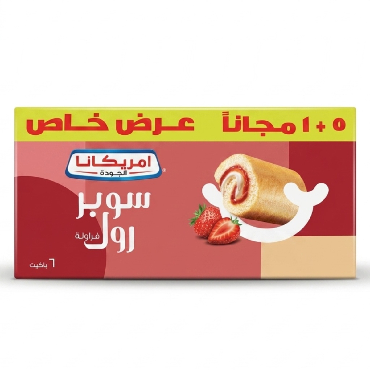 Americana Super Roll Strawberry 6 Pieces