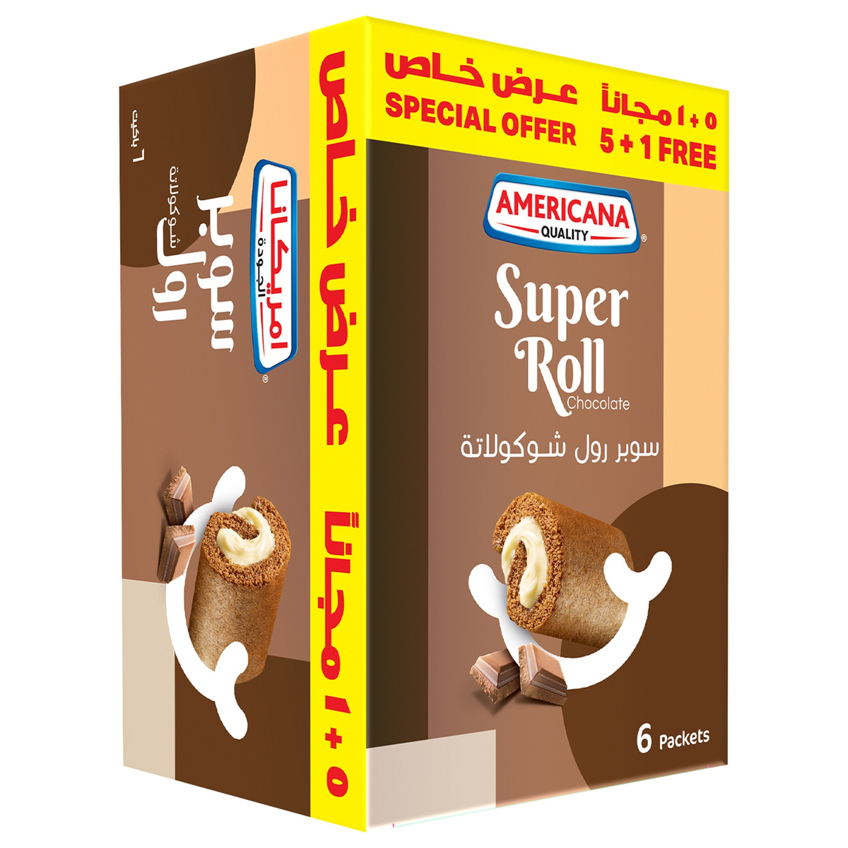 Americana Super Roll Chocolate 5+1 60g