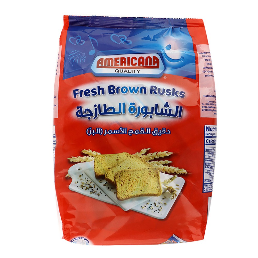 Americana Fresh Brown Rusk 375g