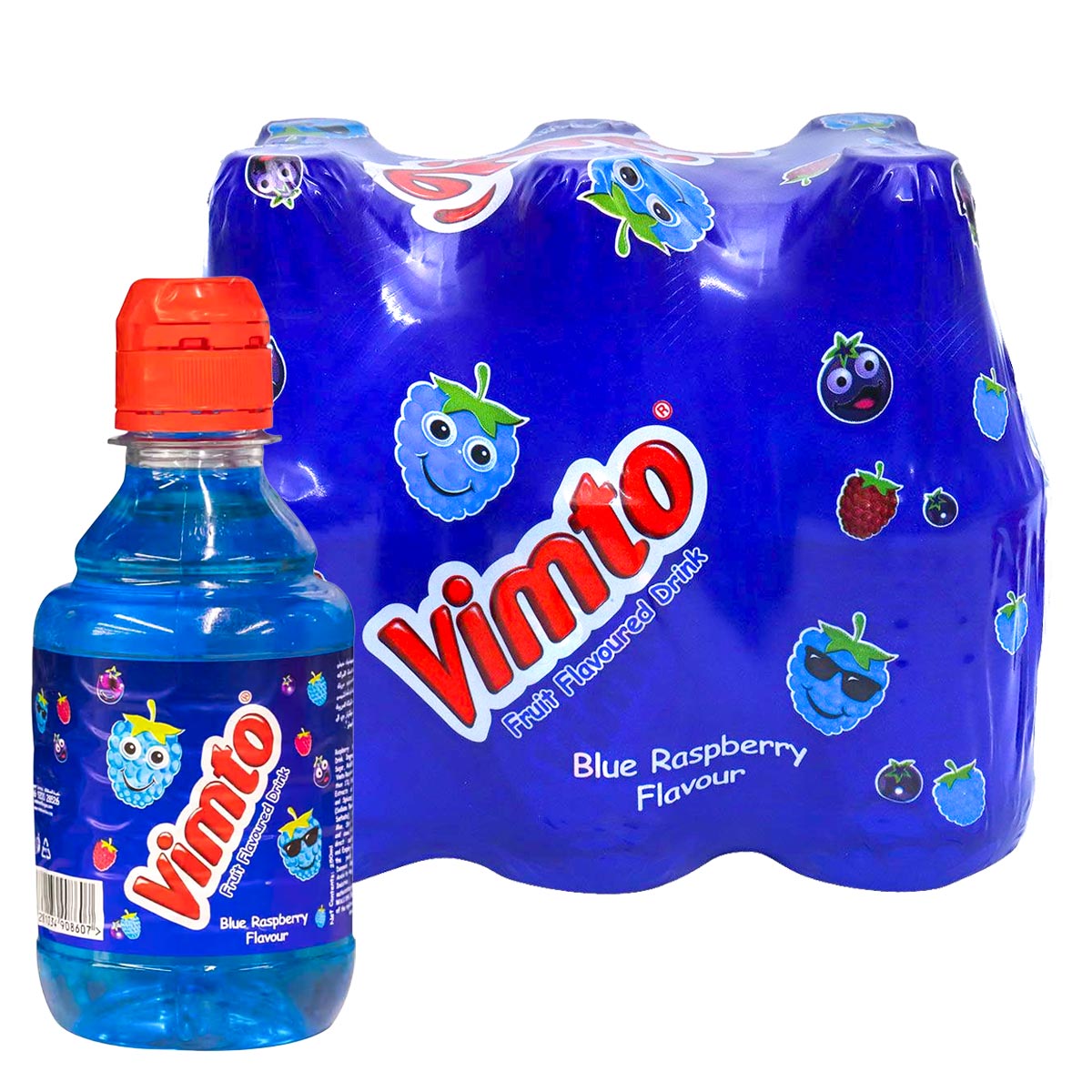 Vimto Fruit Flavoured Drink Blue Raspberry 6x250ml