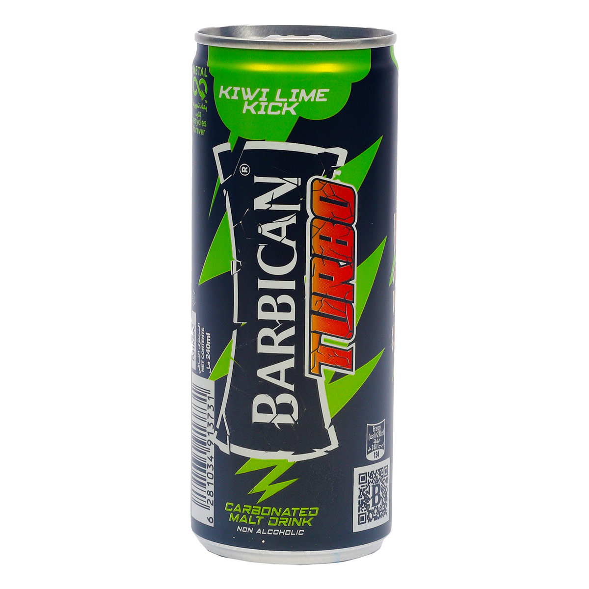 Barbican Turbo Kiwi Lime Kick Carbonate Malt Drink 240ml