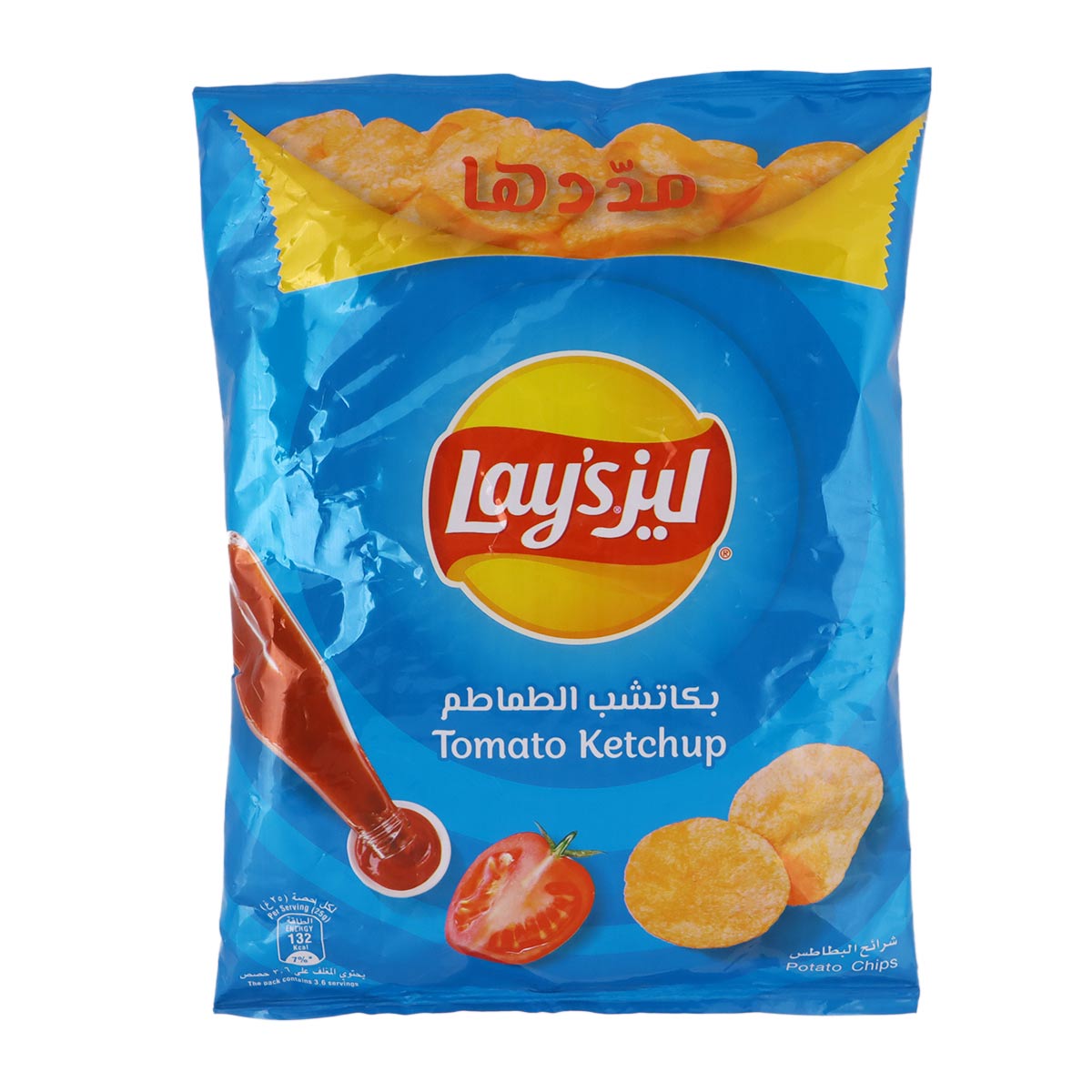 رقائق البطاطس ليز بنكهة الكاتشب والطماطم 90 جرام