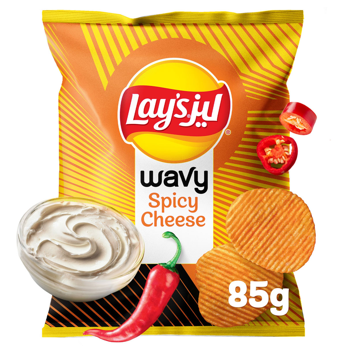 Lay's Wavy Spicy Cheese 85g