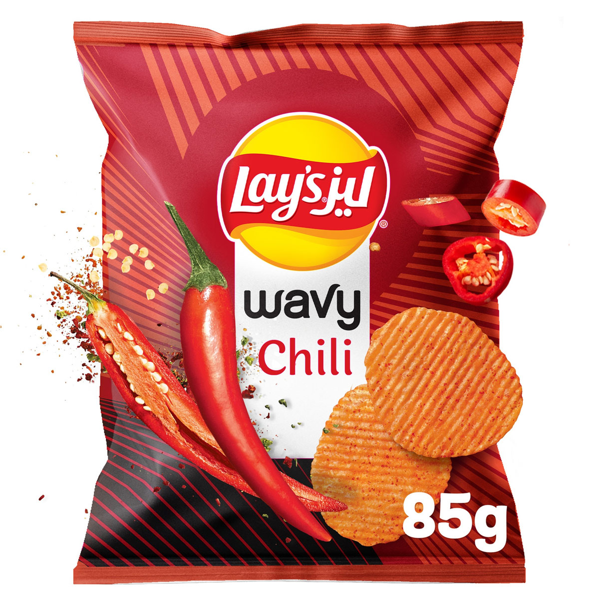 Lays Wavy Chilli Potato Chips 85g