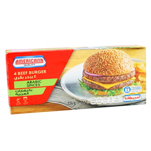Americana Beef Burger Arabic Spices 224g