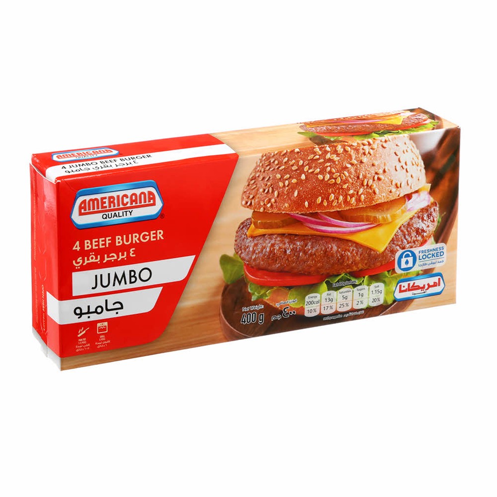 Americana Quality Jumbo Beef Burger 400g