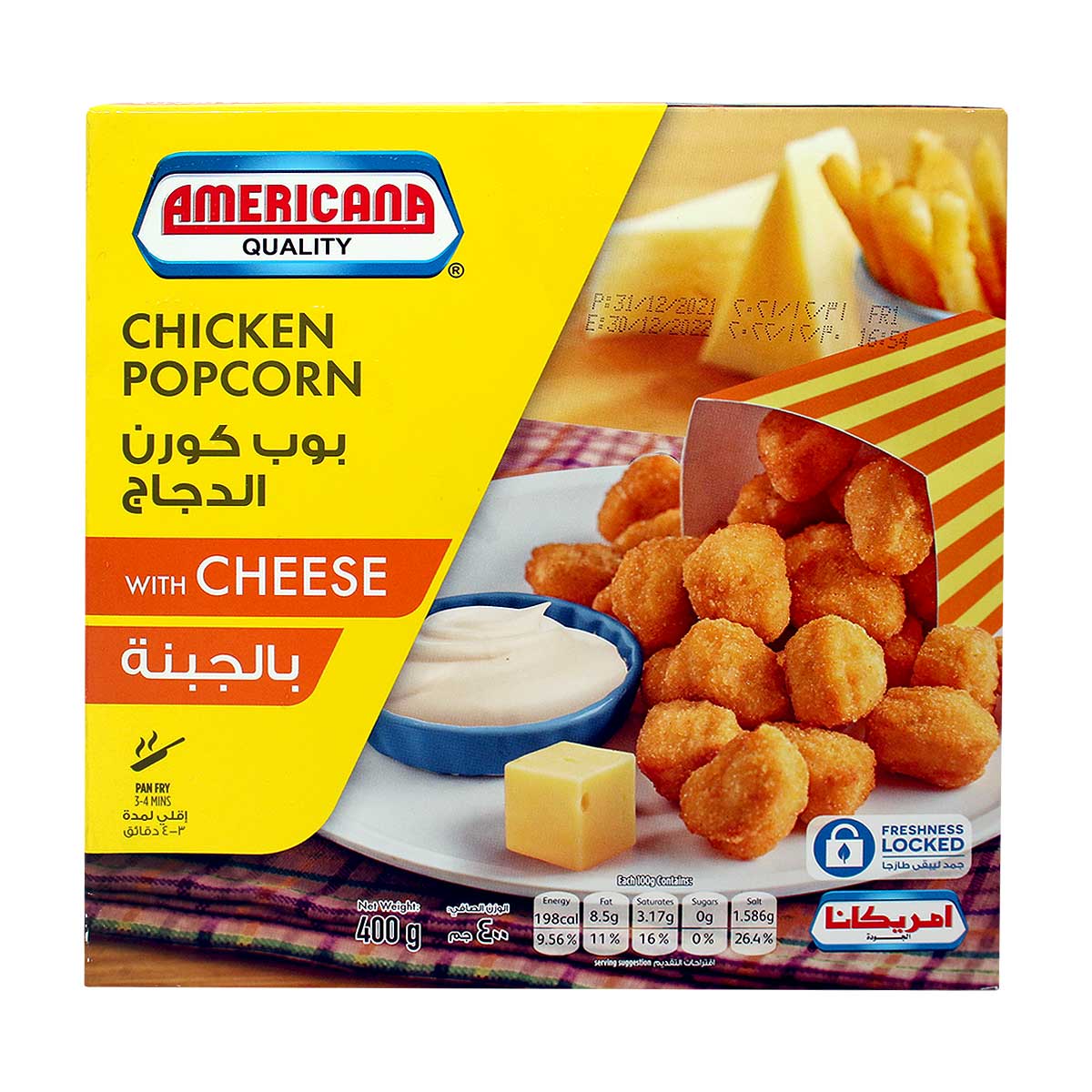 Americana Quality Chicken Popcorn With Cheese 400g