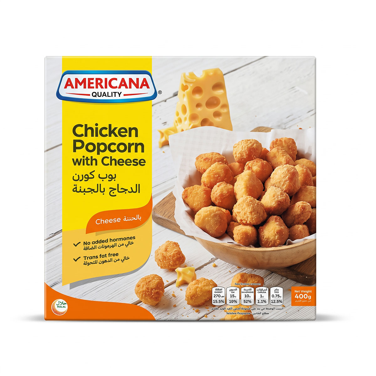 Americana Quality Chicken Popcorn With Cheese 400g