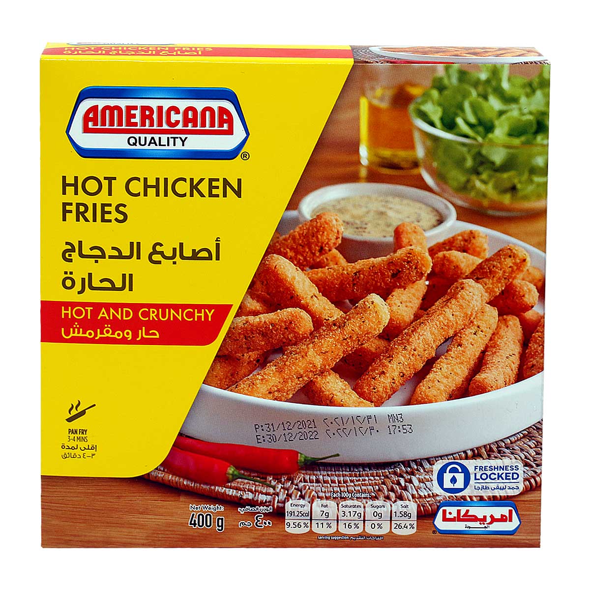 Americana Quality Hot and Crunchy Chicken Fries 400g