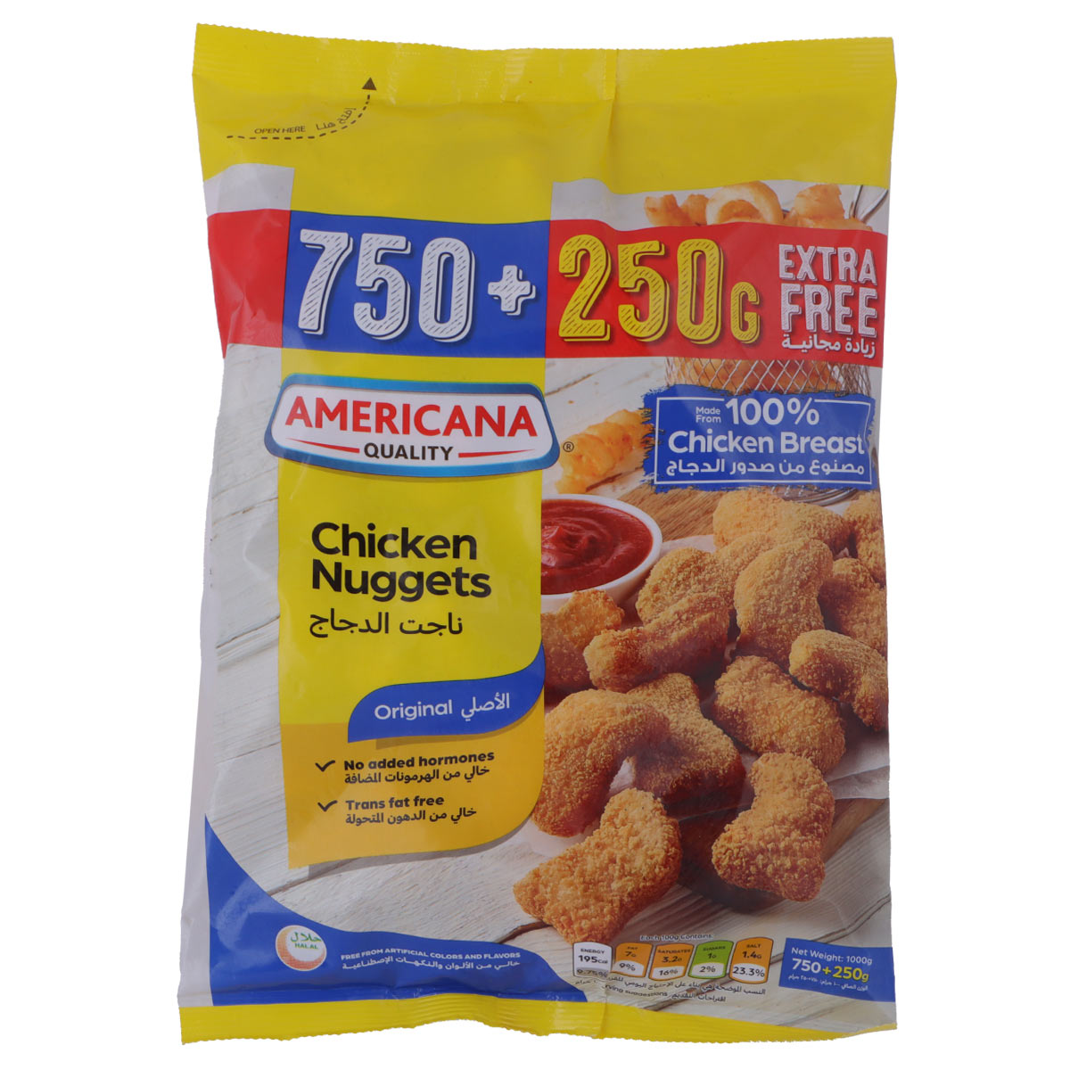 Americana Quality Chicken Nuggets 750g+250g