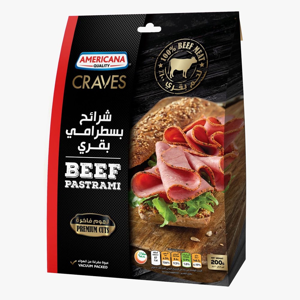 Americana Craves Beef Pastrami 200g