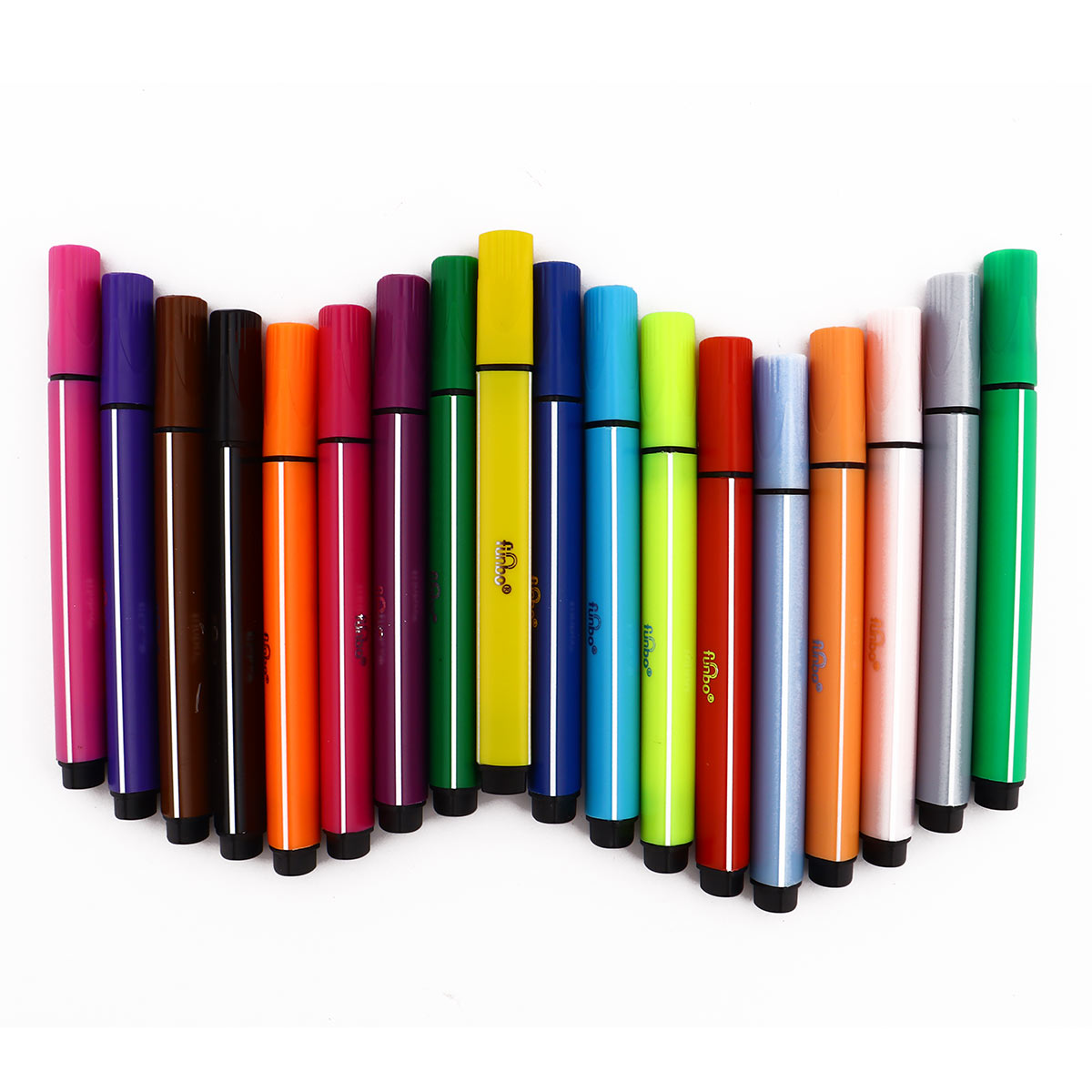 Funbo Pelt Tip Pen Jumbo 18 Different Colours
