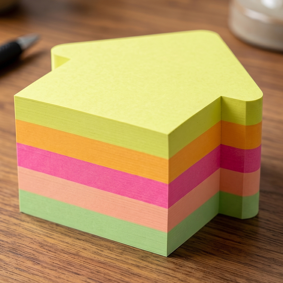 House Shaped Stick Notes 5 Colors