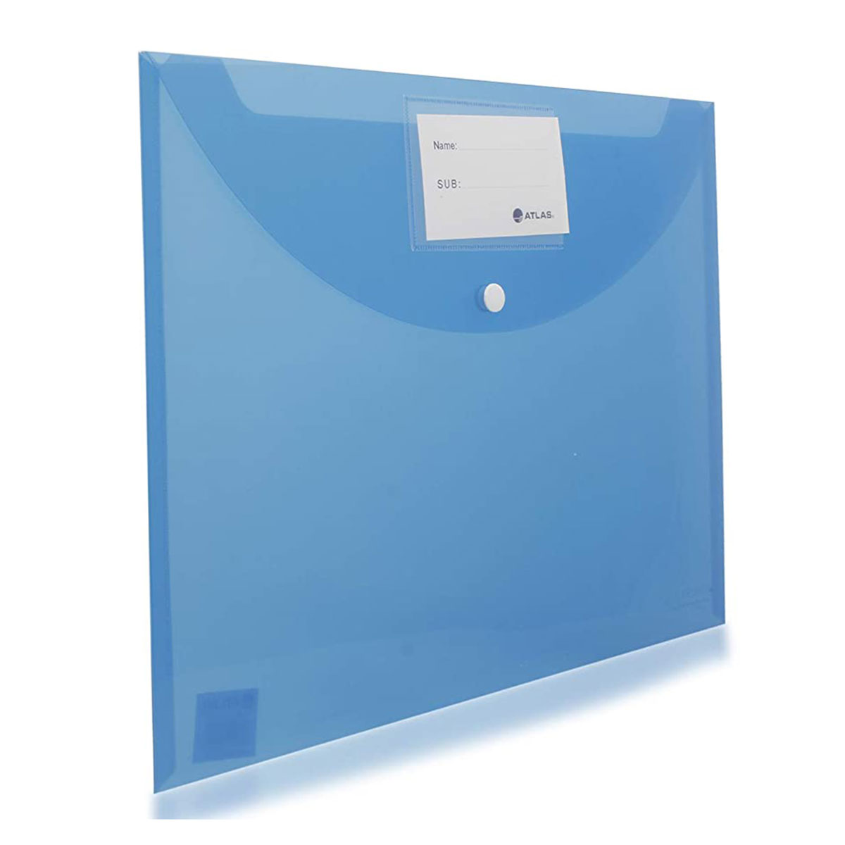 Atlas Clear Document Bag With Name Card & Button
