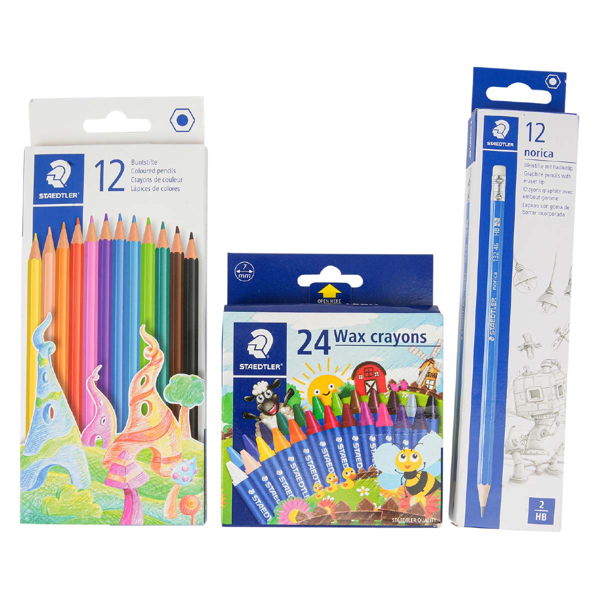 Norica 12 Pencils 12 Color Pencil 24 Wax Crayons