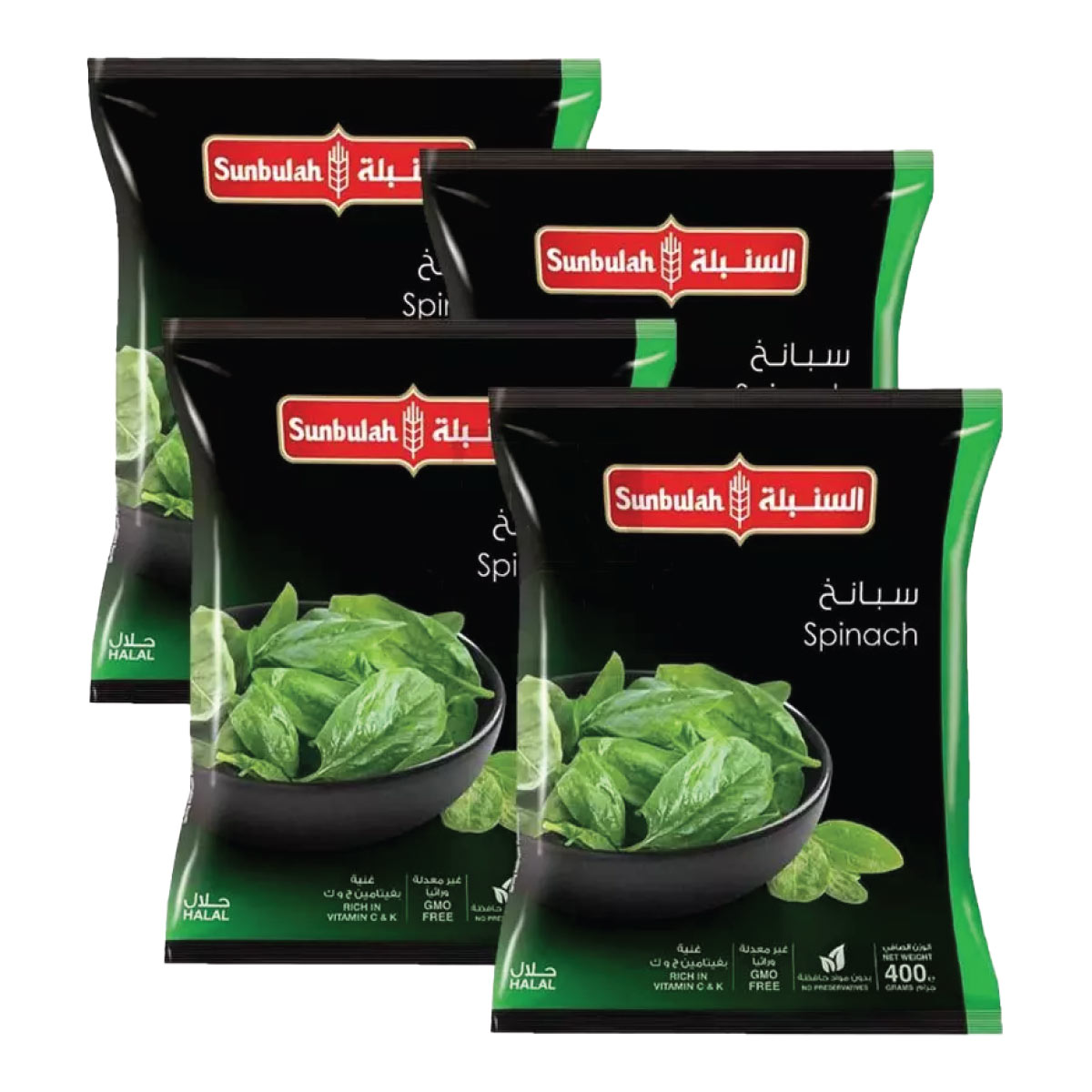 Sunbulah Spinach 4x400g
