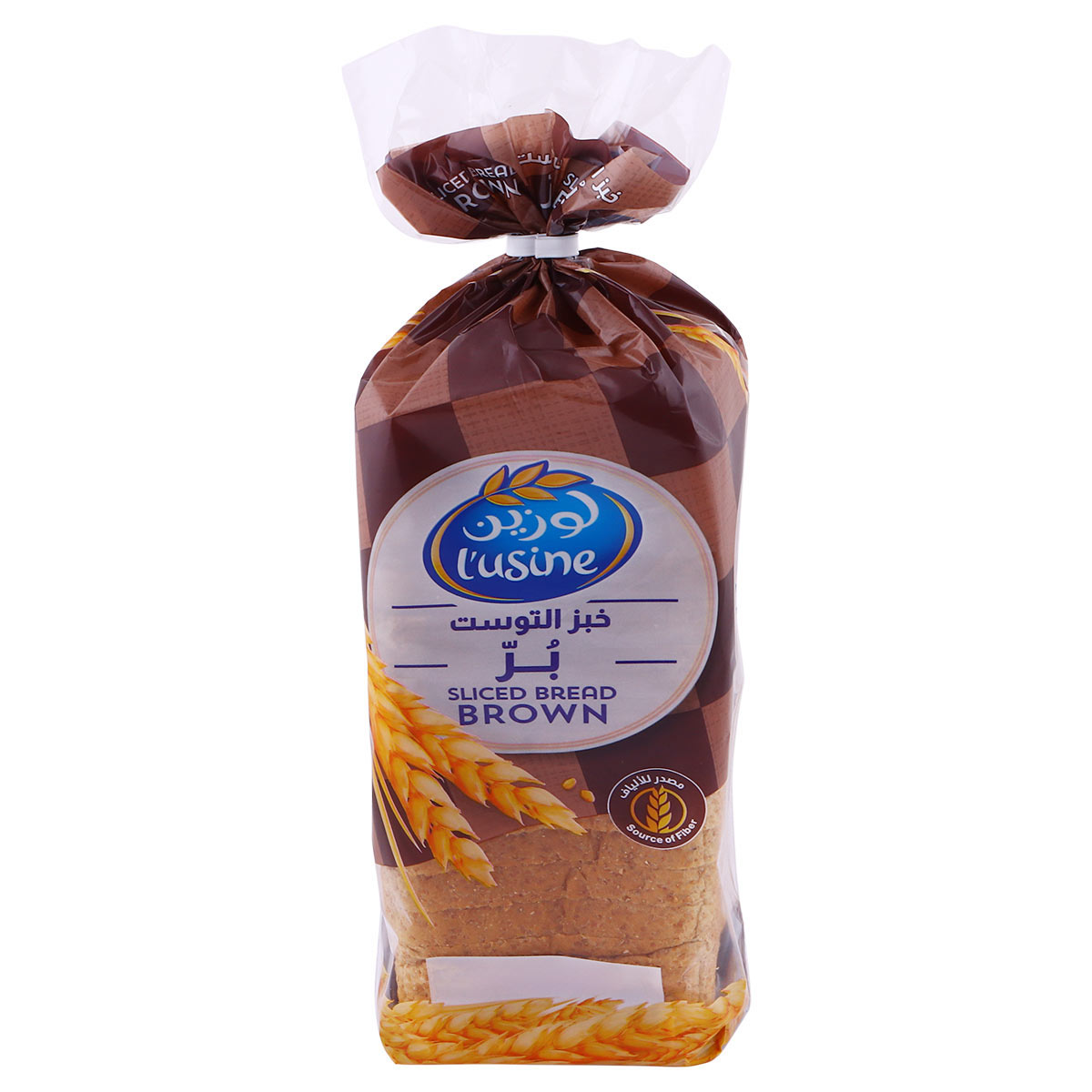 خبز لوزين أسمر مقطع 600 غرام