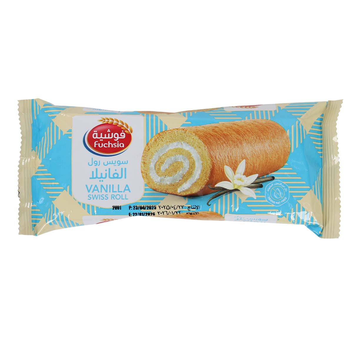Fuchsia Vanilla Swiss Roll 60g