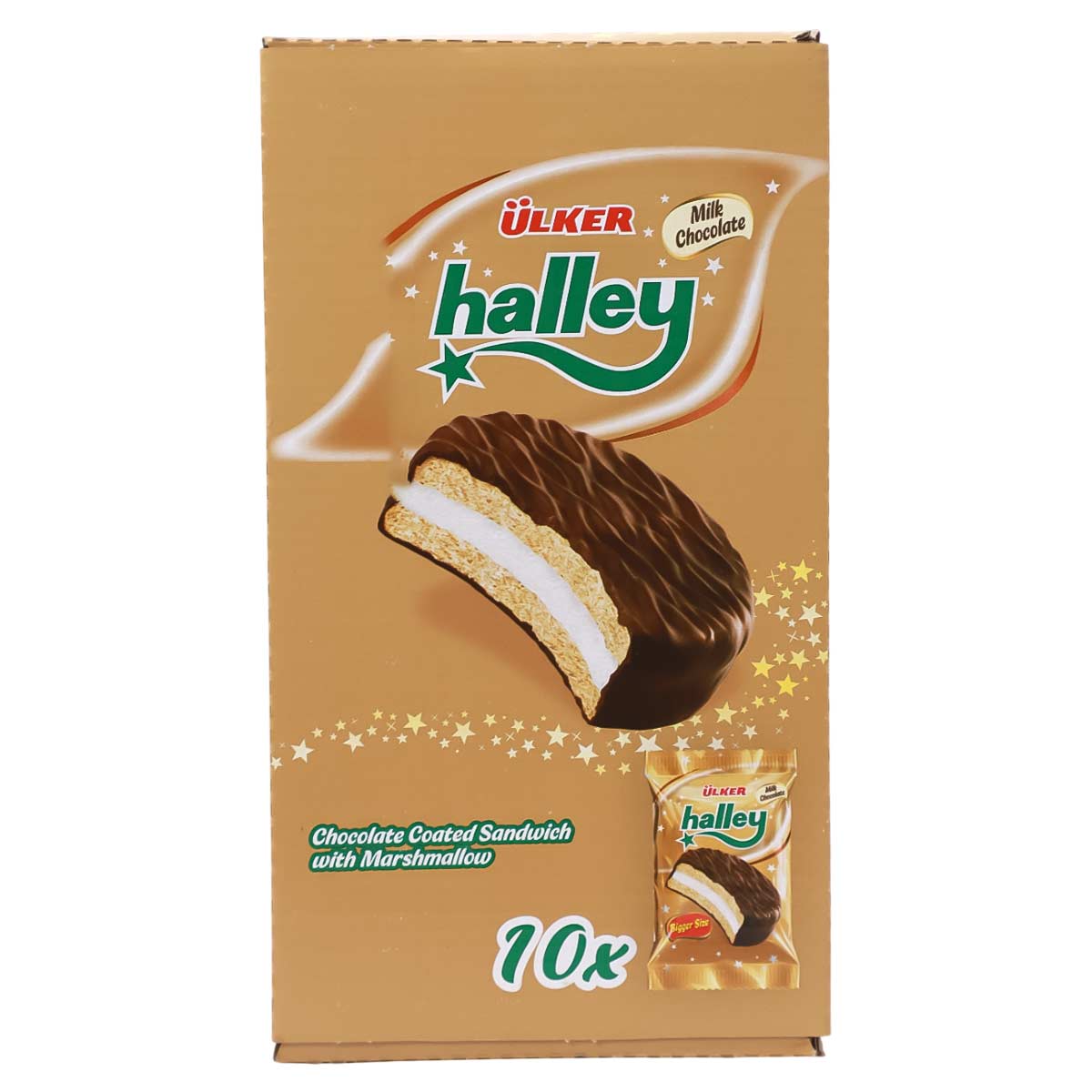 Ulker Halley Chocolate Coated Sandwich With Marshmallow 10x26g