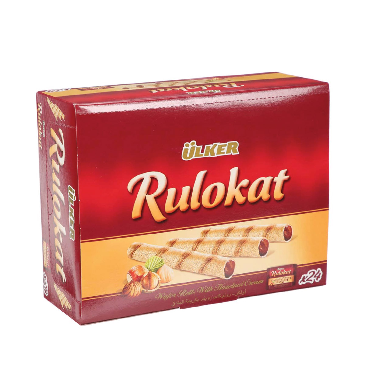 Ulker Rulokat Wafer Rolls with Hazelnut Cream - 24x16g