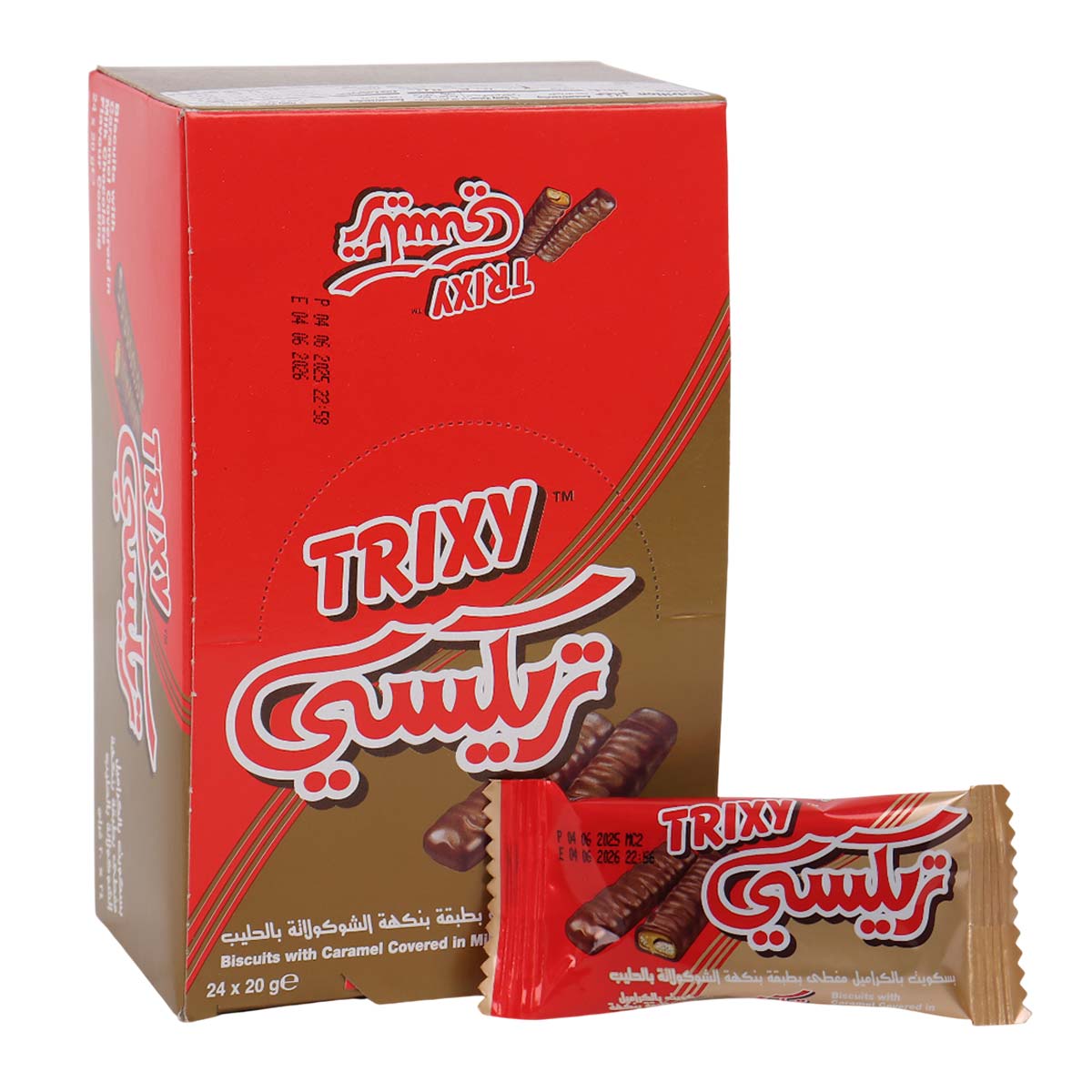 Trixy Caramel Filling & Milk Chocolate Coating Biscuits 24x20g