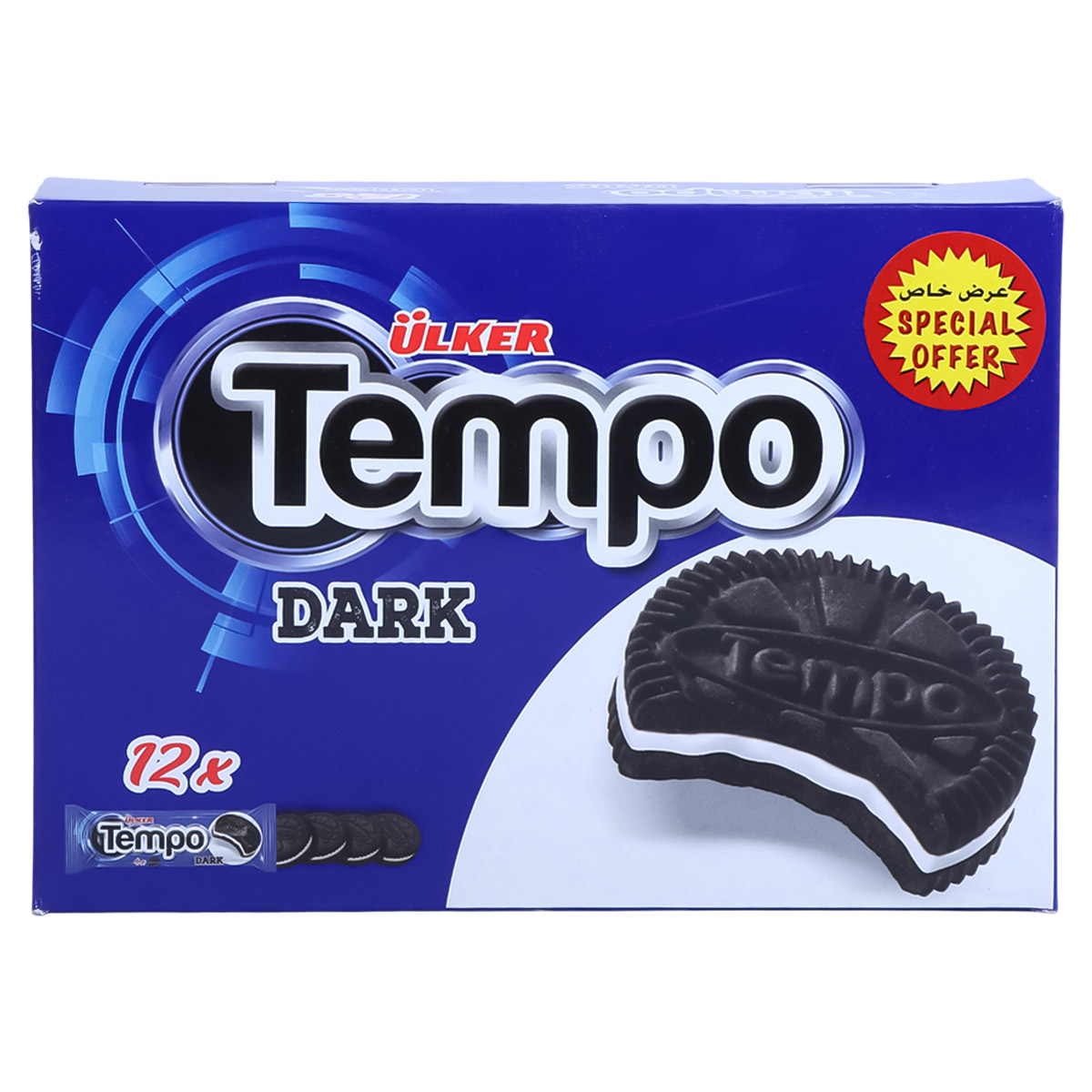 Ulker Tempo Dark Cocoa Biscuit 12x36g
