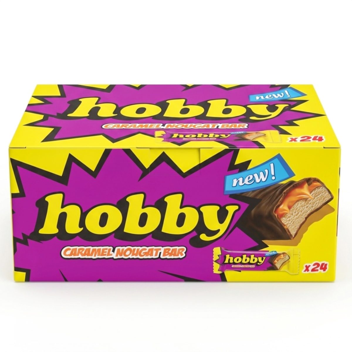 Hobby Nougat Bar Caramel 24x16g