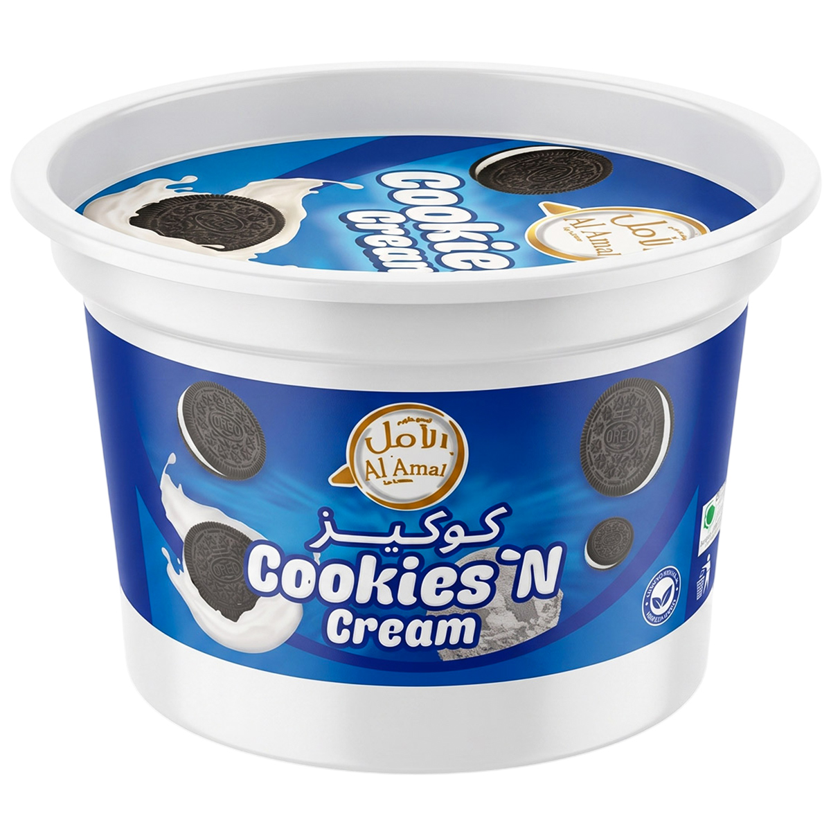 Al Amal Cookies & Cream Ice-Cream Cup 100ml