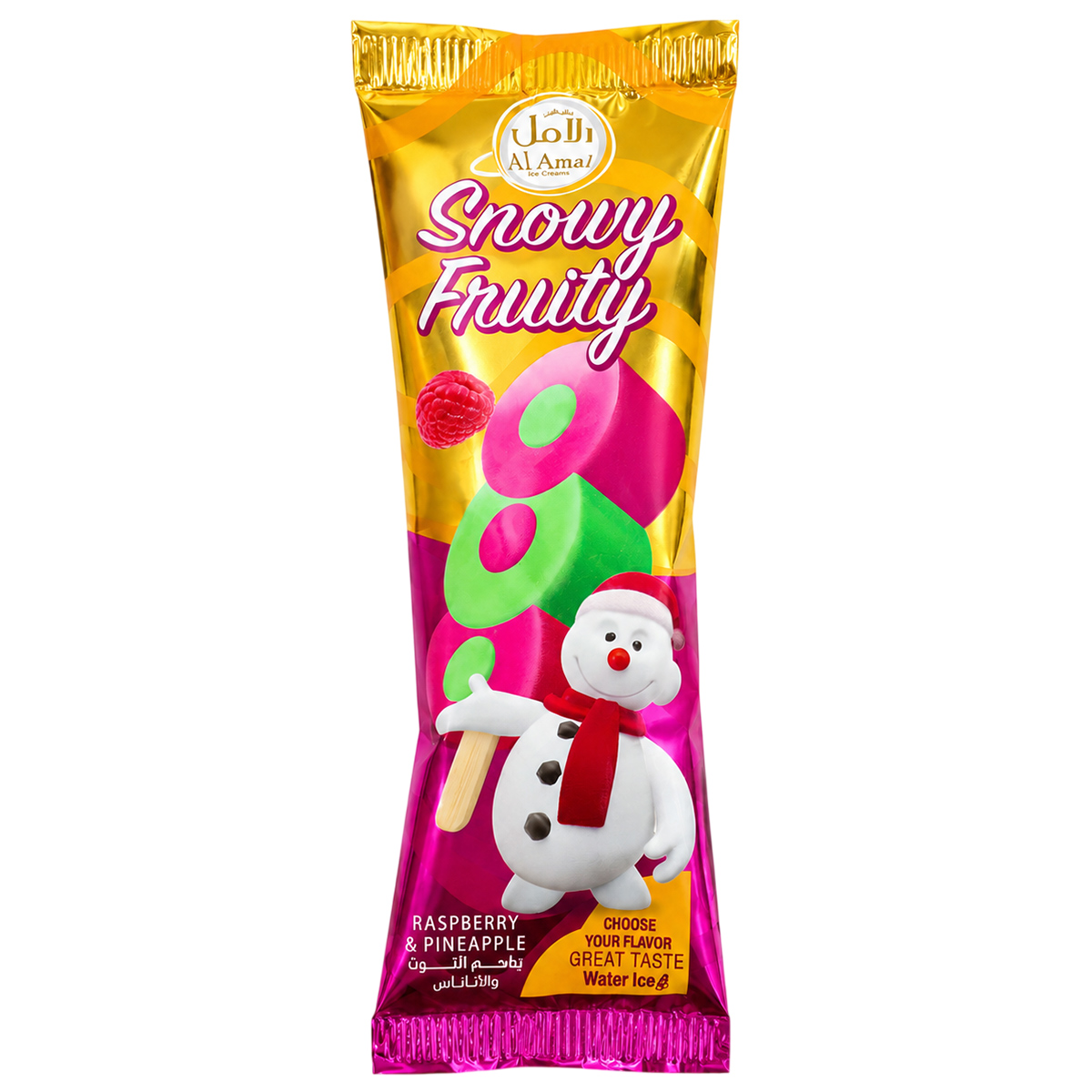 Al Amal Raspberry & Pineapple Ice-Cream Stick Popsicle 65ml