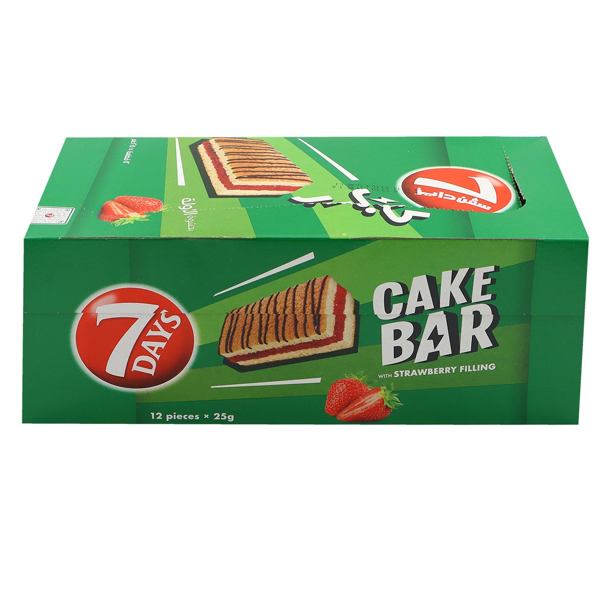 7 Days Strawberry Filling Cake Bar 12X25g
