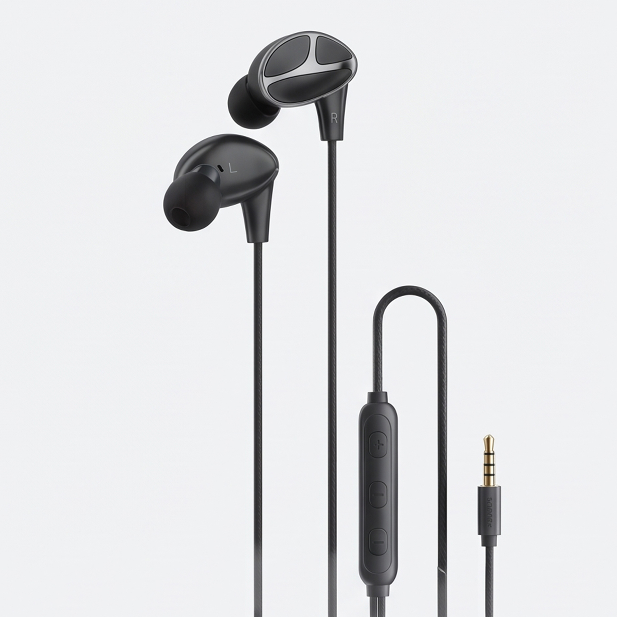 Porodo Wired Earphones With In-Line Control 3.5mm